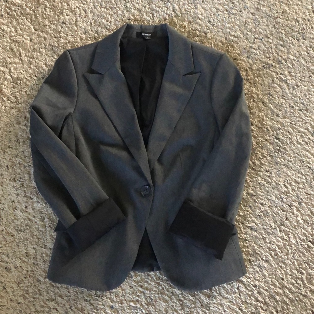 Express Dark Gray Blazer. Size 2